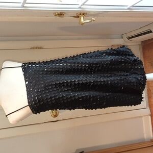 Helmut Lang Bubble Mini Black Strapless Dye Cut Dress #070